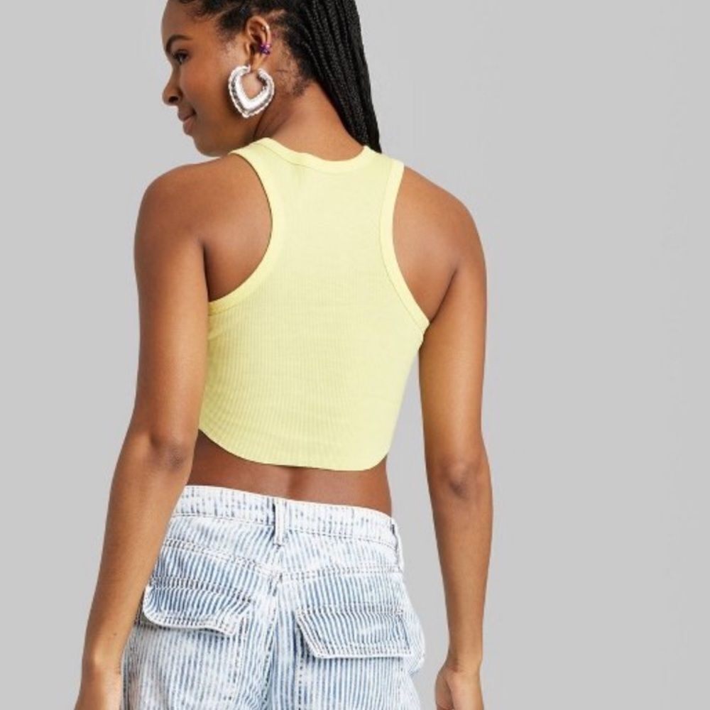 Target Wild Fable Yellow Crop Top - Picture 3 of 3